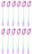PEBBLE HUG 12 Pcs Rainbow Long Handle Latte Iced Tea Spoon, Coffee Spoon, Ice Cream Spoon, Stainless Steel Cocktail Stirring Spoons(Set of 12)
