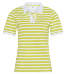 BRAX Style Cleo Poloshirt Pique gestreift,Cyber Lime,36