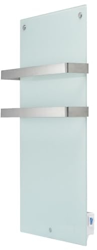 Allpax Paloterm Infrarotheizung 400 Watt mit 2 Handtuchhalterungen und WiFi-Thermostat - 46,5 x 84,5 x 4,5 cm - geeignet zur Wandmontage für eine Raumgröße von 4-8 m²