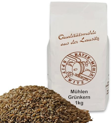 Mühlen Grünkern 1000g ganzes Korn frisch aus der Rätze- Mühle in bester Qualität Grünkerne Grünkernkörner