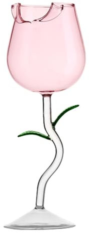 Verre à cocktail, verres à vin rose, verre à vin résistant à la chaleur, verre à vin en forme de rose, verres à vin élégants, tasse à vin créative pour rassemblement, dîner formel, réunion, mariage,