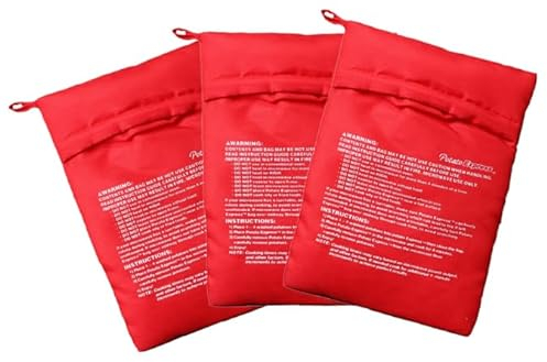 HIOQFR 4pcs Sac Cuisson Pomme de Terre Micro Ondes Cuit Pomme de Terre Express Sachet Cuisson Vapeur Lavable Réutilisables Pochette Pour Micro-Ondes Sac à Patate Pouch Microwave Potato Express Cuisine
