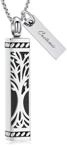 Tree of Life Urn Necklaces for Ashes - Men & Women Cremation Jewelry Memorial Pendants