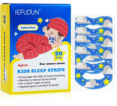 Mund-Klebeband, Schlafstreifen für weniger Mundatmung, Band zur Verbesserung des Schlafs, Mundaufkleber für Schnarchen, Lippenband, 50 Stück