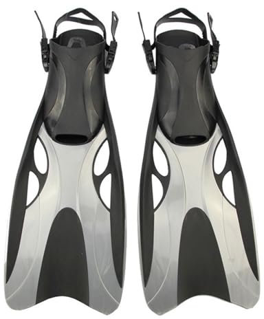 Pinne da Nuoto Pinne da nuoto for adulti Scarpe da rana da nuoto regolabili Immersioni aperte Snorkeling Pinne da immersione lunghe pinne nuoto piscina(Grey,L/XL)