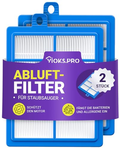 Viоks.pro 2x Filter für Staubsauger Ersatz für AEG Filter HEPA13 AFS1W AEF13W 900167768/2 & Philiрs Filter FC8038/01 - Zubehör für Staubsauger Philiрs FC9150 & AEG LX7 VX6 VX7 Staubsauger Ersatzfilter