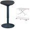 Leitz Ergo Set Active Stehhocker mit Dual Density Foam Komfortsitz + Schreibtisch-Aufsatz mit Tastaturablage für Bildschirme & Laptops, Bürohocker höhenverstellbar von 57-82 cm, 65450089 + 65320085