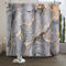 Xiaoterna Rideau de Douche en marbre Rideau de Douche Abstrait Moderne en marbre Gris et Or Gris Textile éclaboussé d'or Rideau de Douche Tissu imperméable et Lavable en Machine 180x240cm