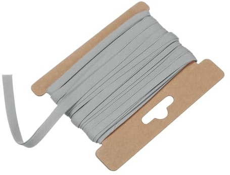 M METERXITY 6 Yards Doppelt gefalteter Schrägband 1/4 Zoll Großpackung Grau | Baumwoll-Schrägband, zum Nähen/Säumen/Schrägband/Quilten/DIY Handwerk, Doppelt gefalteter Schrägband