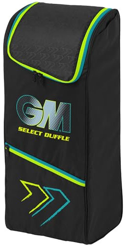 Gunn & Moore GM Cricket-Seesack, Select Duffle, Schlägertasche, gepolsterte Schultergurte, Volumen: 55 Liter, Robustes 600-Denier-Polyester, Aion Cyan und Fluro