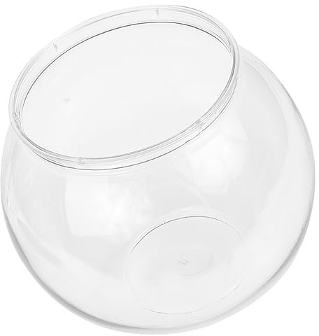 BELLIFFY Transparentes Fischglas Rundes Aquarium Aus Kunststoff Sturzsicheres Aquarium Homeoffice