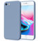 Yisica Silicone Coque Compatible pour iPhone SE 2020 / iPhone 8 / iPhone 7 / iPhone SE 2022, Silicone Coque avec Doublure en Microfibre Douce Protection Complète 4,7 (Bleu Gris)