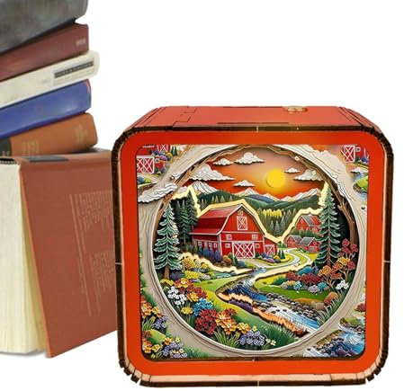 Genérico Luz de Mesa Ajustable, Rompecabezas de Dibujos Animados 3D - Luz de Mesa Recargable con 3 Colores - Juguetes sensoriales portátiles, lámpara de Mesa Ajustable para Dormitorio, Sala de Estar