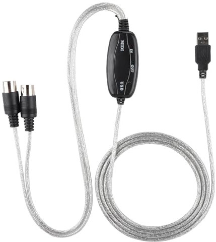 CHEOTIME Convertitore cavo MIDI a USB, cavo 'adattatore 'interfaccia MIDI Musica Music Editing Line Interfaccia Controller Adattatore Adattatore Adattatore