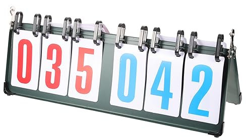 HEMOTON Tableau Affichage Rabattable pour Tennis Portable pour Sport avec Gardien De Score Flipper De Tableau Affichage