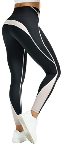 High Waist Sport Leggings Damen Mit Taschen Blickdicht Atmungsaktiv Größe Geeignet Passform Für Gym Yoga Fitness Lauf, Leggins Sportleggings Laufhose Yogahose Sporthose Damen Lang Für Training Alltag