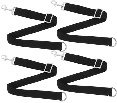 Nylon Eimergurt für Pferdestall, 50x2,4x0,2cm Schwarz | Tränkeeimer Pferd, Sichere Aufhängung für Wasserbehälter, 4 Stück für Stall und Bauernhof