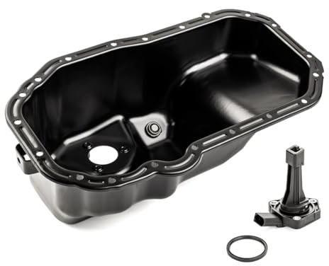 LST Ölwanne Set mit Ölstandsensor Ölbehälter kompatibel mit Audi A1 8X A3 8P Seat Altea Ibiza 6J Leon Toledo Skoda Fabia Octavia Rapid Roomster VW Beetle Caddy III Golf VI Jetta Polo 6R Touran 1.2 TSI