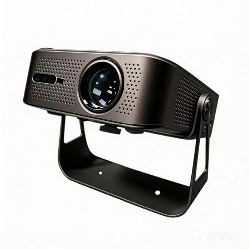 Proiettore Android Smart 4K Ultra HD con WiFi e PTZ Gimbal - 1080P nativo, correzione trapezoidale automatica, Bluetooth 5.0 - Home Theater per camera da letto, soggiorno, serate di film all'aperto