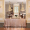 Eternal Beauty Nappe carrée à paillettes pour fête de mariage ou banquet Doré rose, Lin, rose gold, 152*259cm