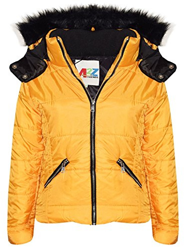 A2Z 4 Kids Girls Jacket - Jacket Puffer 414 Mustard. 11-12