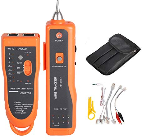 Goeco Localizzatore di cavi RJ45 Cat5 Cat5 Cat RJ11, Rete LAN Ethernet del toner Tracer, Tester per cavi, Rilevatore di linea