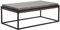 Couchtisch Betonoptik grau rechteckig Metallgestell schwarz 115 x 64 cm Altos