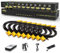 Huasion VGA KVM Auto Switch 8 Port in 2 Out Switcher 8x2 Supports Hotkey,Audio,Basic Wireless Keyboard and Mouse USB 2.0 Devices Sharing 8 Computers with Remote Control