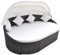 Hommdiy Garteninsel Liegeinsel Garten Sonneninsel mit Sonnendach Poly Rattan Braun