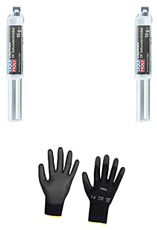 Iloda 2xOriginal Liqui Moly 10g Liquimate 2K Sekundenkleber 21262 Schutzhandschuhe