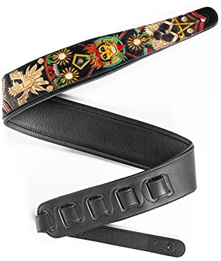 Fame Strap Gitarrengurt, Garment Leder, Maya Brown, 7 cm Breite, 122-140 cm Länge