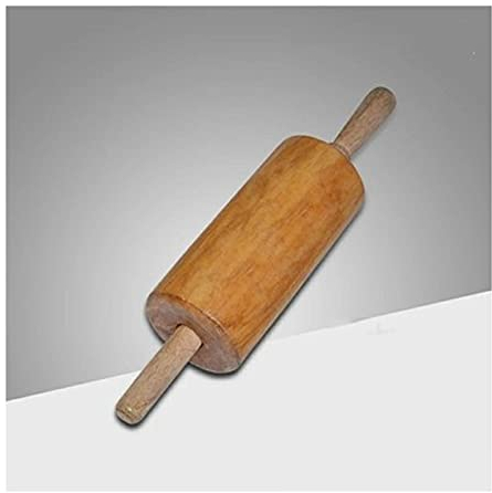 QINGGANGLING999 Dough Roller Hammer Type Rolling Pins with Clear Texture Sleeve Roller with Wooden Handl Rolling Pin Yellow Rolling Pins