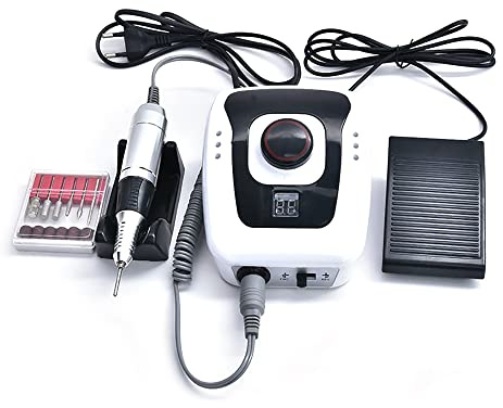 Professioneller Nagelschneider 35000U/min Elektrischer Nagelschneider Set Nagelbohrer 32W，für Schnitzen, Gravieren, Fräsen, Schleifen, Polieren.
