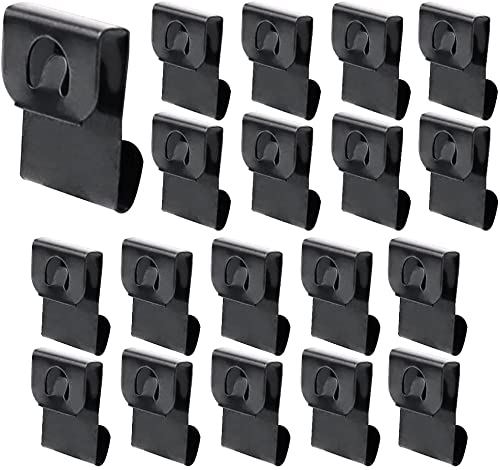 MiSevteen 40 Stück Bilderrahmen Aufhänger aus Metall Schwarze Bildaufhängung Kit mit Sägeblatt-Halterung für 2 - 3 mm dicke Rückwände Bilderrahmen Holzrahmen