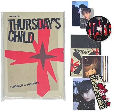 TXT - [MINISODE 2 : Thursday's Child] (HATE Ver.) Photo Book + CD + Lyric Card Set + Photo Card + Stickers + Post Card + Lenticular Card + LOGO Paper Toy + Poster