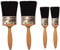TOPZILLY 4Pcs Premium Paint Brush Decorating Set TCLASS For Walls Heavy Duty Paint Brushes