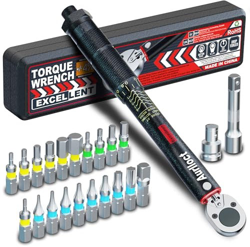 Aurlloct 3/8 Inch Drive Click Torque Wrench 1-10 Nm Black