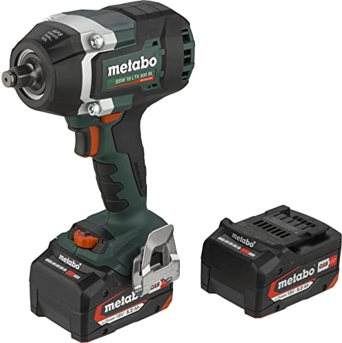 Metabo SSW 18 LTX 800 BL Akku-Schlagschrauber 18V (Schrauber mit 2x 5.2Ah Li-Power- Ladegerät ASC 55, metaBOX 145 L) # 602403650