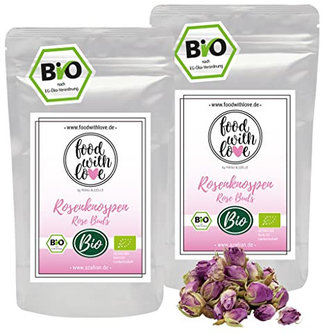 Azafran BIO Rosenknospen pink | Kräutertee Knospen von der Rose by Food with Love 250g