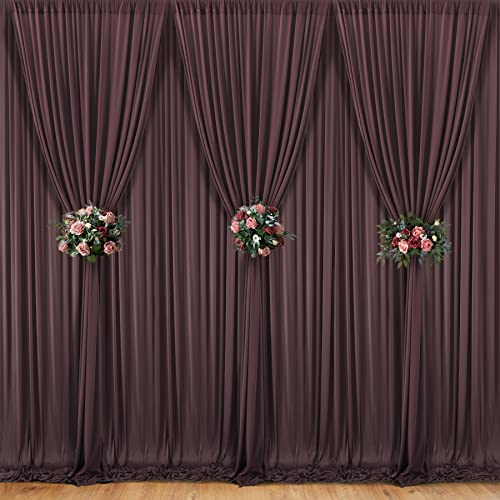 3 m x 9 m knitterfreie braune Hintergrundvorhänge, Polyester-Fotografie-Hintergrundvorhänge, Hochzeit, Party, Heimdekoration, Zubehör