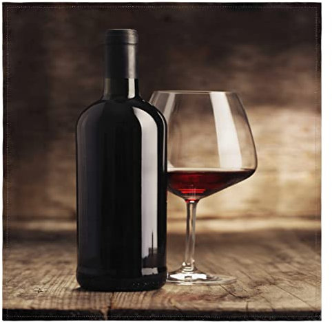 Weintraube Stoffservietten Trauben Weinflasche Waschbar Wiederverwendbare K¨¹che Esstisch Servietten 1er Set 50x50cm