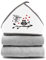 Kapuzenhandtuch Baby 80x80cm - Baby Badetuch aus 100% flauschigem Frottee – Babyhandtuch mit Kapuze und süßem Tiermotiv. Eule - Grau
