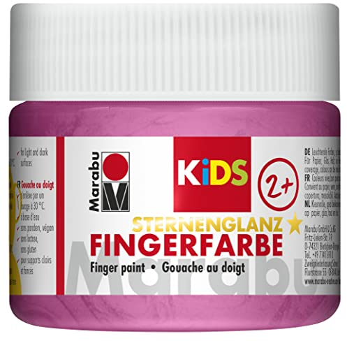 Marabu 03030050251 - KiDS Fingerfarbe violett 100 ml, auf Wasserbasis, parabenfrei, vegan, auswaschbar, für Kinder ab 3 Jahren