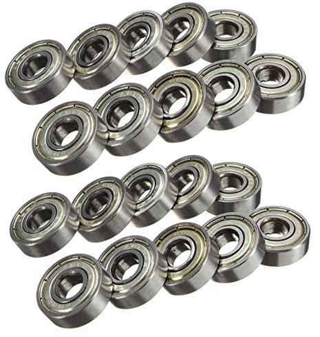Zunedhys 20 Stück 8 x 22 x 7 mm Skateboard Scooter Kugellager ABEC-5 608ZZ