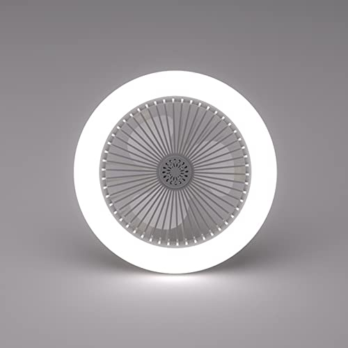 OKESYO Deckenventilator mit Beleuchtung und Fernbedienung Leise, Deckenleuchte mit LED Ventilator, Frei Einstellbarer E27 Lampenkopf, Deckenlampe mit Ventilator für Esszimmer Wohnzimmer Schlafzimmer