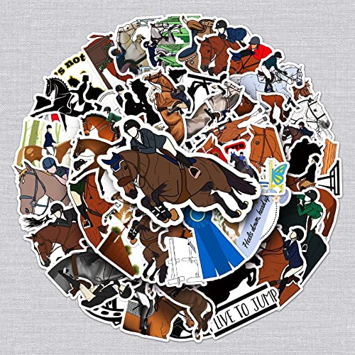 50 Pcs Horses Stickers for Kids Teens Adults Boys Girls Gift,Stickers Pack for Laptop,Skateboard,Luggage,Car,Bike, Cup,Computer,Water Bottle Decor,Equestrian Vinyl Waterproof Sticker Decals