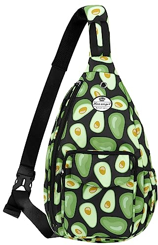 HUA ANGEL Stylisch Brusttasche Crossbody Bag Leichter Rucksack Damen Heren Wasserdicht Sling Bag Brusttasche UmhäNgetasche Mit Flaschenfach FüR Reisen Sportlich Wandern