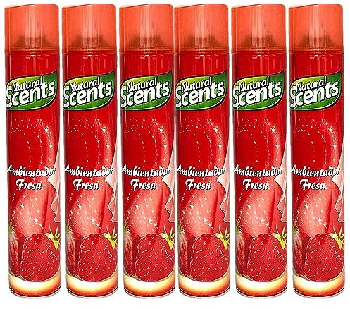 PLUS HOME NATURAL SCENTS AMBIENTADOR SPRAY 750ML FRESA.PACK DE 6 BOTELLAS