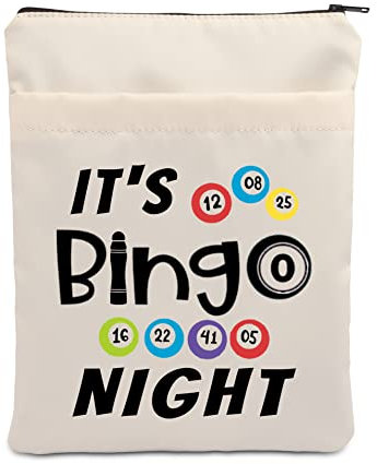 Bingo-Buchhülle für Buchliebhaber, Bingo-Gewinner, Geschenk, Bingo-Anrufer, Lotteriebuchhülle, Buchschutztasche (Bingo Night Book KU)