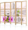 murando - Paravent Innen Raumteiler Holz Buddha 225x172 cm 5-teilig Japanische Trennwand Raumtrenner Room Divider Mobiler Sichtschutz Spanische Wand Raum Abtrennung Blumen Orchidee b-A-0011-bh-c